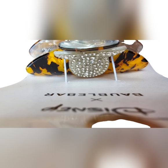 Disney NEW Mickey Mouse Faux Tortoise and Silver Bedazzled 3.5" Hair Clip - Picture 5 of 5